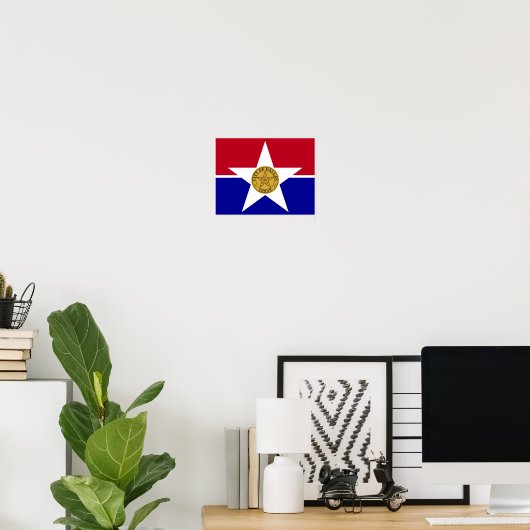 Flag of Dallas, Texas Poster ポスター (ホームオフィス)