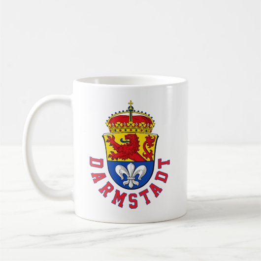 Flag of Darmstadt, Germany コーヒーマグカップ (左)