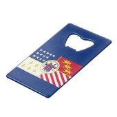 Flag of Detroit, Michigan Credit Card Bottle Opene クレジットカード栓抜き (正面アングル)