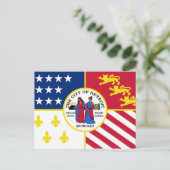 Flag of Detroit, Michigan Postcard ポストカード (スタンド正面)