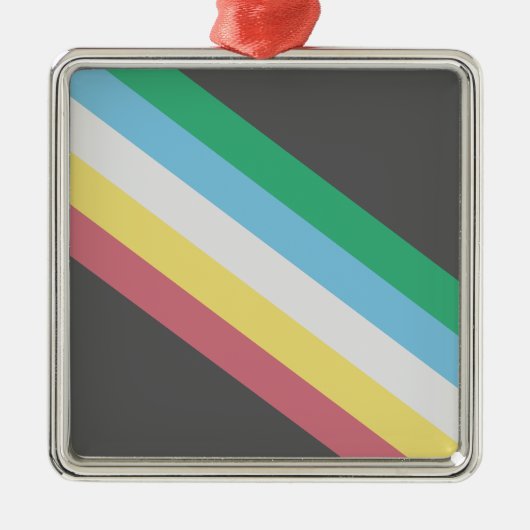 Flag of Disability Pride メタルオーナメント (正面)