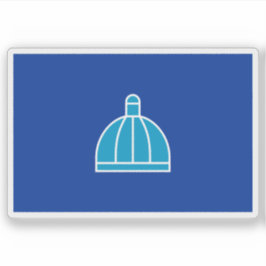 Flag of Durban, the Republic of South Africa シール