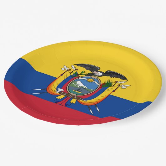 Flag of Ecuador Plate ペーパープレート (アングル)