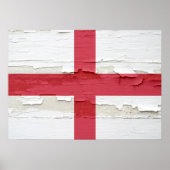 Flag of England Weathered ポスター (正面)