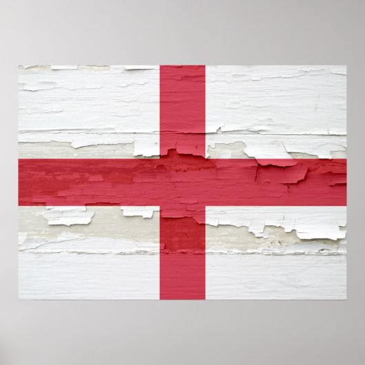 Flag of England Weathered ポスター (正面)