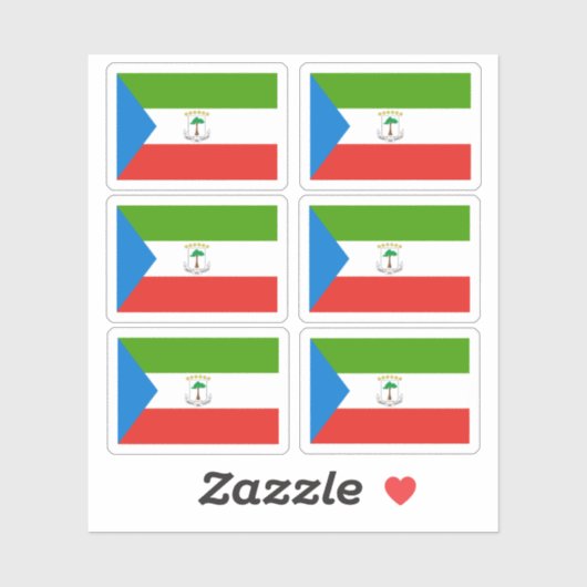 Flag of Equatorial Guinea - a collection Sticker シール (シート)