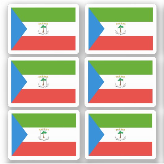 Flag of Equatorial Guinea - a collection Sticker シール (正面)