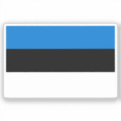 Flag of Estonia custom-cut シール (正面)