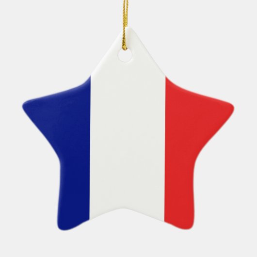 Flag of France French Tricolore セラミックオーナメント (正面)