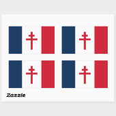 Flag of Free France 長方形シール (シート)