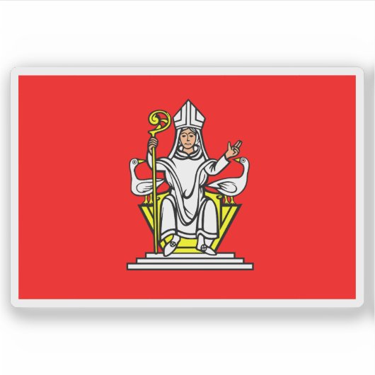 Flag of Frenštát pod Radhoštěm, Czech Republic シール (正面)