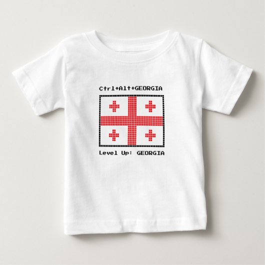 Flag of Georgia ベビーTシャツ (正面)
