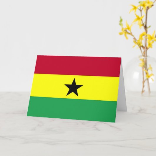 Flag of Ghana カード (黄色い花)