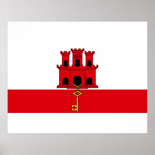 Flag of Gibraltar ポスター (正面)