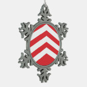 Flag of Glamorgan スノーフレークピューターオーナメント (左)