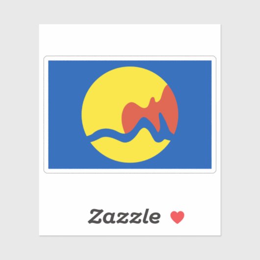 Flag of Grand Rapids, Michigan, USA シール (シート)