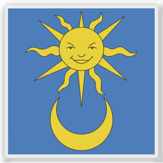 Flag of Grandson, Switzerland シール (正面)