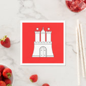 Flag of Hamburg Paper Napkins スタンダードカクテルナプキン (インサイチュ)