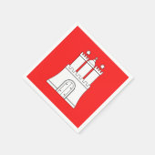 Flag of Hamburg Paper Napkins スタンダードカクテルナプキン (角)
