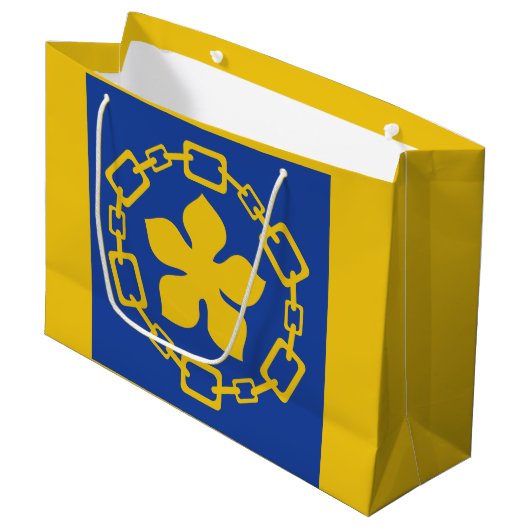Flag of Hamilton, Ontario Large Gift Bag ラージペーパーバッグ (正面アングル)