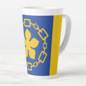 Flag of Hamilton, Ontario Latte Mug カフェラテマグ (右アングル)