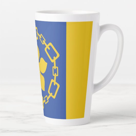 Flag of Hamilton, Ontario Latte Mug カフェラテマグ (右)