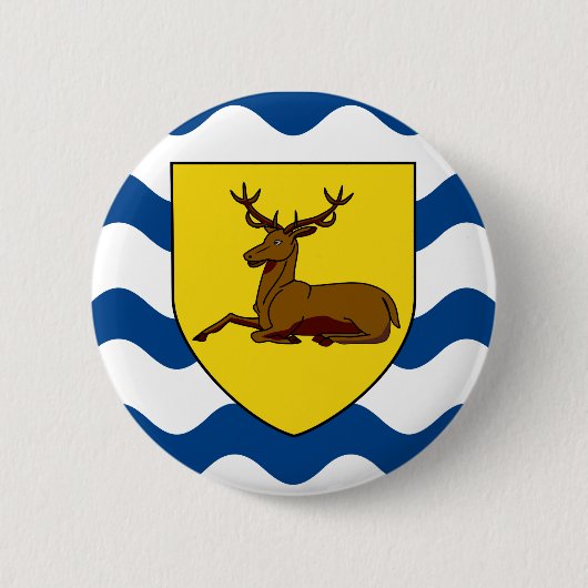 Flag of Hertfordshire Pinback Button 缶バッジ (正面)