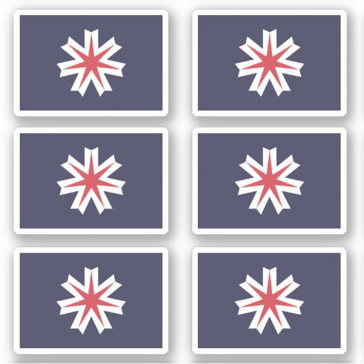 Flag of Hokkaido Prefecture, Japan シール (正面)