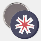 Flag of Hokkaido Prefecture, Japan マグネット (正面/裏面)