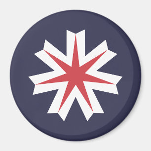 Flag of Hokkaido Prefecture, Japan マグネット