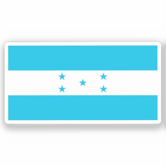 Flag of Honduras custom-cut  シール (正面)