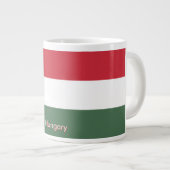 Flag of Hungary custom  ジャンボコーヒーマグカップ (正面右)