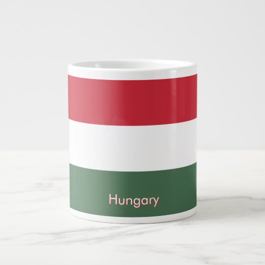 Flag of Hungary custom  ジャンボコーヒーマグカップ (正面)