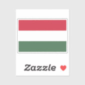 Flag of Hungary custom-cut  シール (シート)