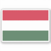 Flag of Hungary custom-cut  シール (正面)