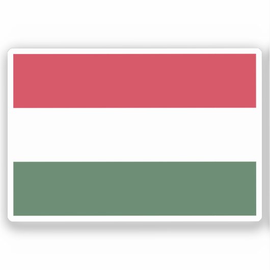 Flag of Hungary custom-cut  シール (正面)