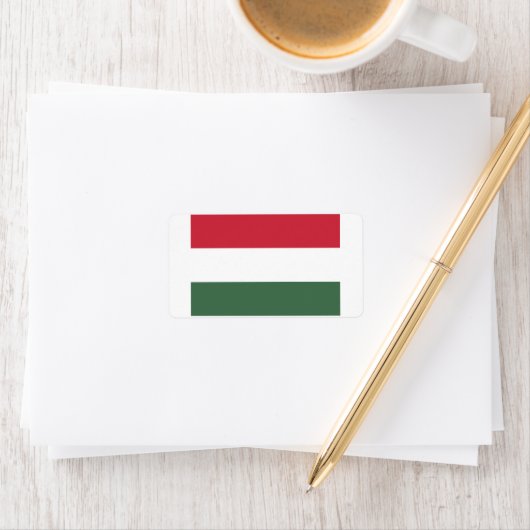 Flag of Hungary custom-cut  ラベル (インサイチュ)
