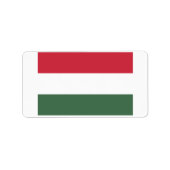 Flag of Hungary custom-cut ラベル (正面)
