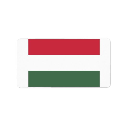 Flag of Hungary custom-cut  ラベル (正面)