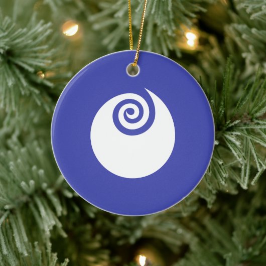 Flag of Ibaraki Prefecture, Japan セラミックオーナメント (ツリー)