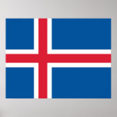 Flag of Iceland ポスター (正面)