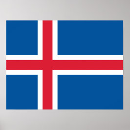 Flag of Iceland ポスター