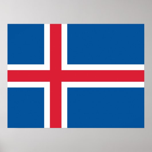 Flag of Iceland ポスター (正面)