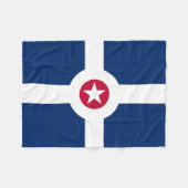 Flag of Indianapolis, Indiana Fleece Blanket フリースブランケット (正面(横))