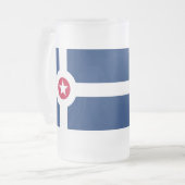 Flag of Indianapolis, Indiana Frosted Glass Beer M フロストグラスビールジョッキ (正面左)