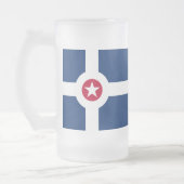 Flag of Indianapolis, Indiana Frosted Glass Beer M フロストグラスビールジョッキ (左)