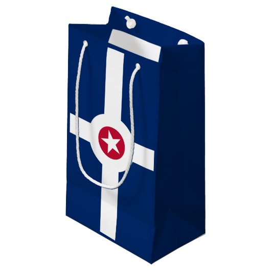 Flag of Indianapolis, Indiana Small Gift Bag スモールペーパーバッグ (正面アングル)