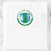 Flag of Irvine, California 長方形シール (バッグ)