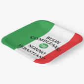 Flag of Italy Buon Compleanno or Anniversario  ペーパープレート (傾斜あり)
