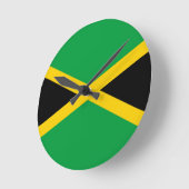 Flag of Jamaica ラウンド壁時計 (傾斜)